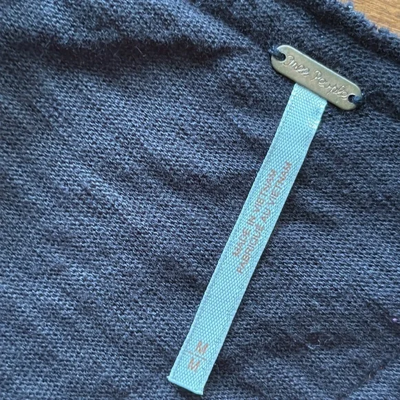 Free People Sabrina Black Cotton Knit Cut-Out-Back Maxi Dress Size Medium - Picture 3 of 14